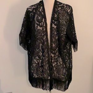 Abercrombie & Fitch lace shawl/coverup brand new